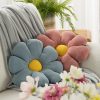 Poszewka ozdobna Flower niebieska fi 37 cm – kwiatowa dekoracja wnętrz