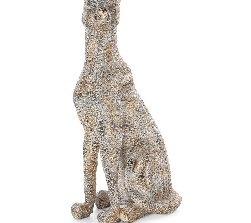 Figurka ceramiczna Bary stalowa 12 x 8 x 24 cm – dodatek do biblioteczki