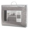 Narzuta len popielata 170 x 210 cm – nada sypialni charakteru