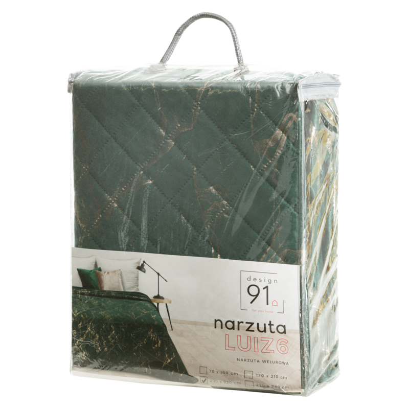 Narzuta D91 Luiz 6 ciemnozielona 220 X 240 cm – miękka i aksamitna