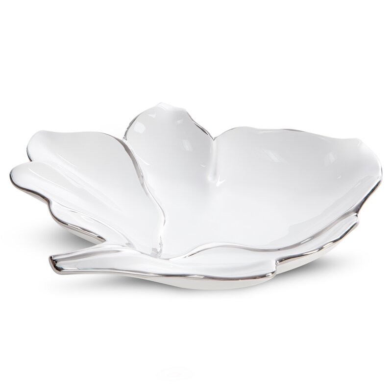 Patera ceramiczna Neris biała 30 X 28 X 6 CM – na owoce i ozdoby