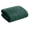 Koc flanelowy ciemnozielony 200 x 220 cm – otula ciepłem