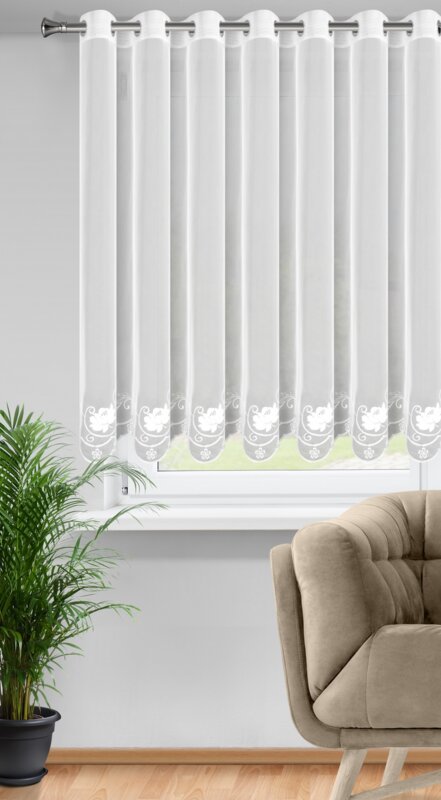 Firana gotowa Leti biały 350 x 160 cm – subtelnie rozprasza światło