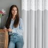 Firana gotowa Afrodyta biała 140 x 250 cm – zdobiona haftem