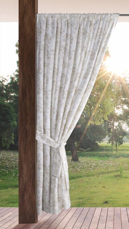 Zasłona gotowa Garden kremowa 155 x 200 cm – ochrona przed wiatrem