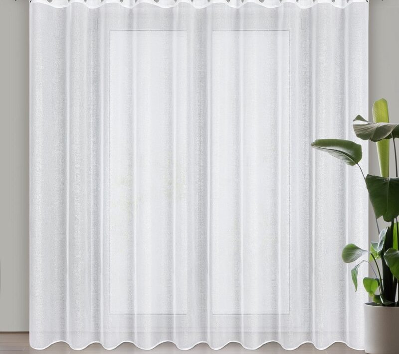 Firana gotowa Lena biały 350 x 250 cm – rozświetla wnętrze