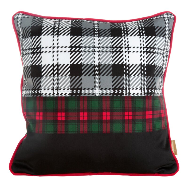 Poszewka świąteczna Santa02 czarna 45 x 45 cm – welwetowa i trwała