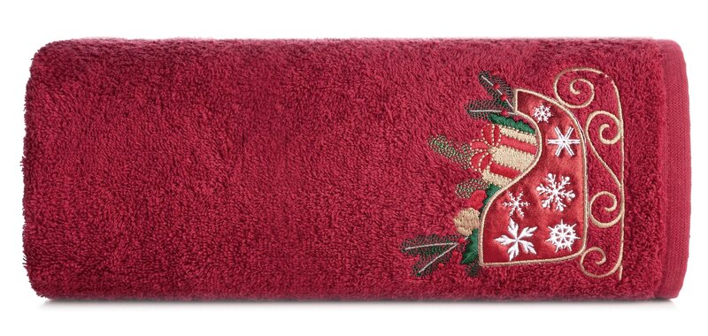 RĘCZNIK ŚWIATECZNY SANTA24 70 X 140 CM CZERWONY