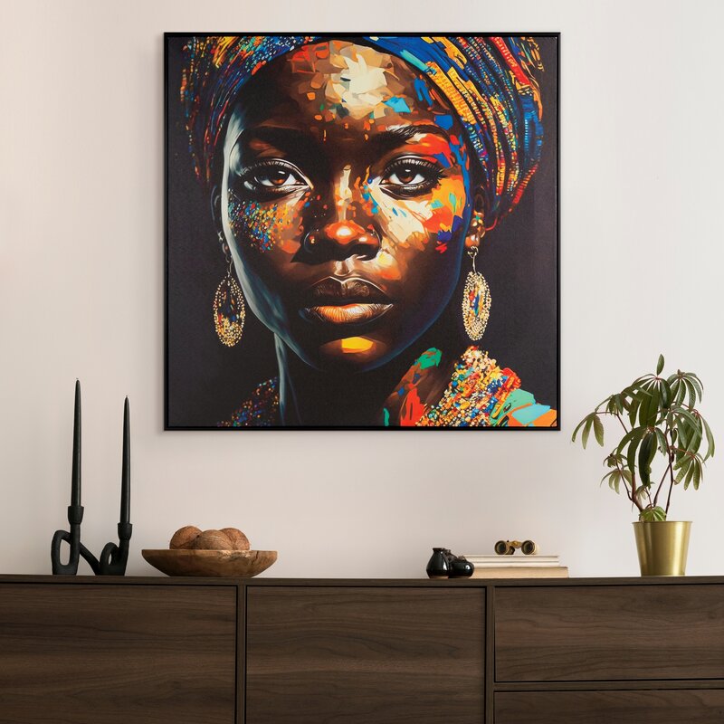 OBRAZ 668 60 X 60 CM CZARNY