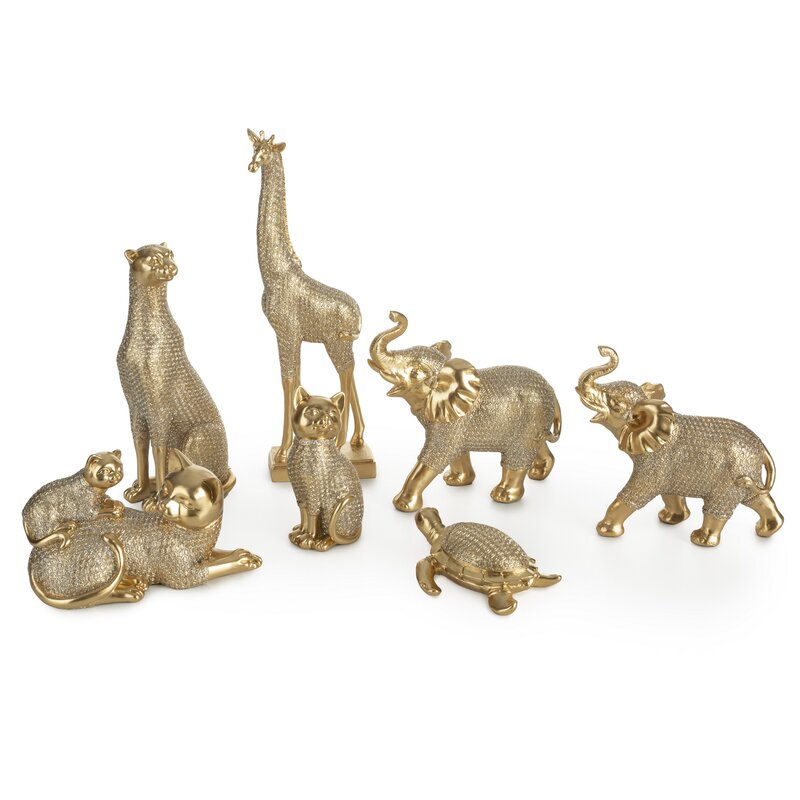 Figurka ceramiczna Haris złota 9 X 21 X 20 CM – na komodę i biurko