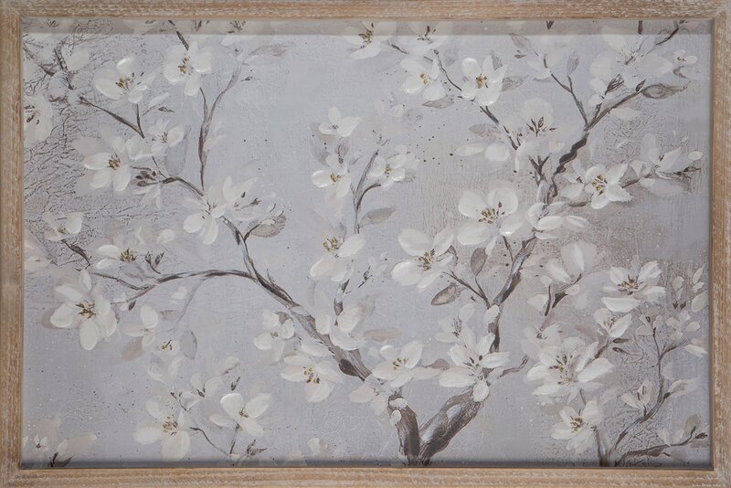 Obraz 628 kwitnące gałęzie beżowy 60 X 40 cm – do salonu i sypialni