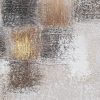 Obraz ręcznie malowany geometryczny biały 80 X 80 cm – nowoczesny wystrój wnętrz