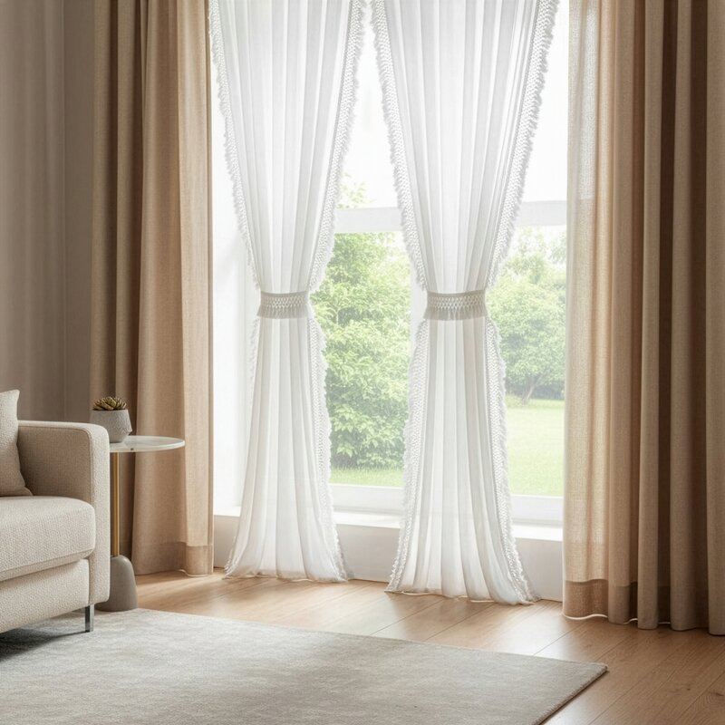 Zasłona gotowa Kira biała 140 x 270 cm – doda uroku wnętrzu