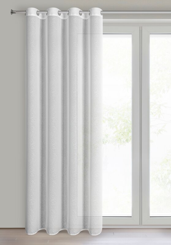 Firana gotowa Tulsa biała 140 X 250 cm – rozświetla i dodaje lekkości