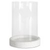 Świecznik ceramiczny Kevin transparentny 18 x 24 cm – subtelne światło