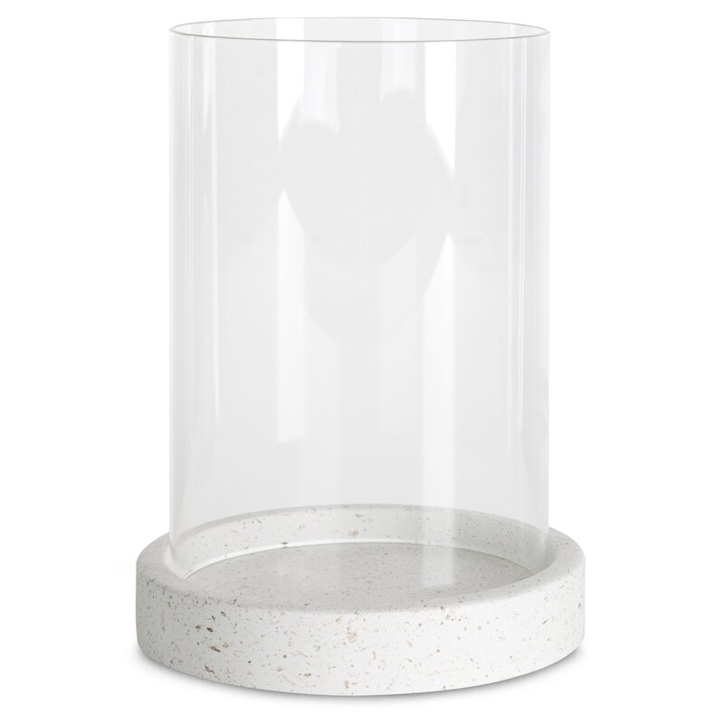 Świecznik ceramiczny Kevin transparentny 18 x 24 cm – subtelne światło