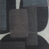Obraz ręcznie malowany abstrakcyjny czarny 80 X 100 CM – do nowoczesnych wnętrz