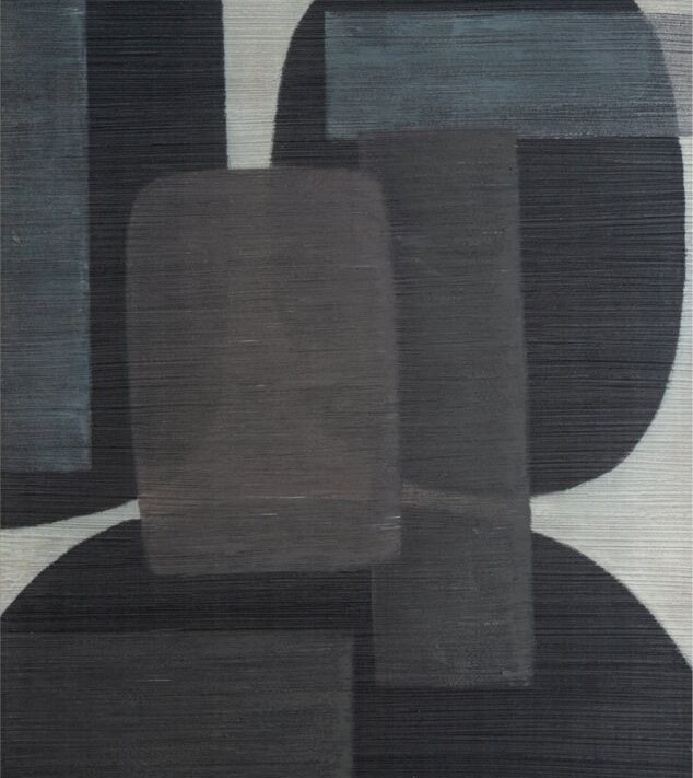 Obraz ręcznie malowany abstrakcyjny czarny 80 X 100 CM – do nowoczesnych wnętrz