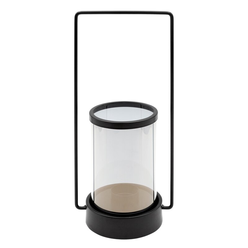 Świecznik ceramiczny Wiki czarny 15 x 12 x 32 cm – idealny na stół