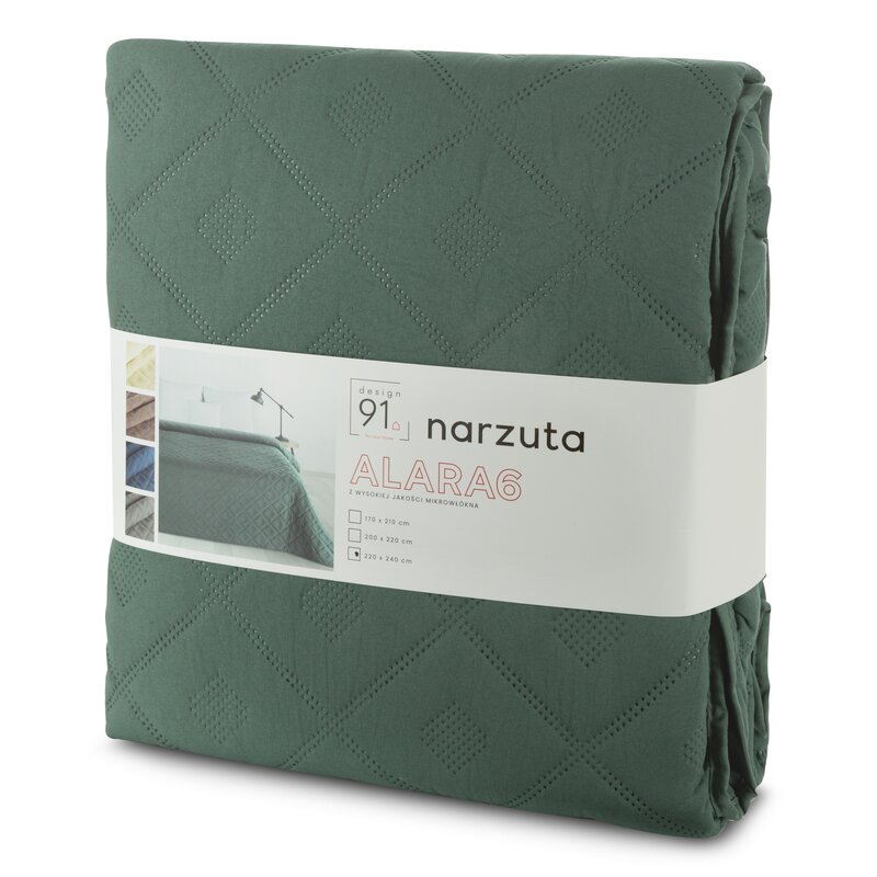 Narzuta Alara6 zielona 220 x 240 cm – wprowadza spokój