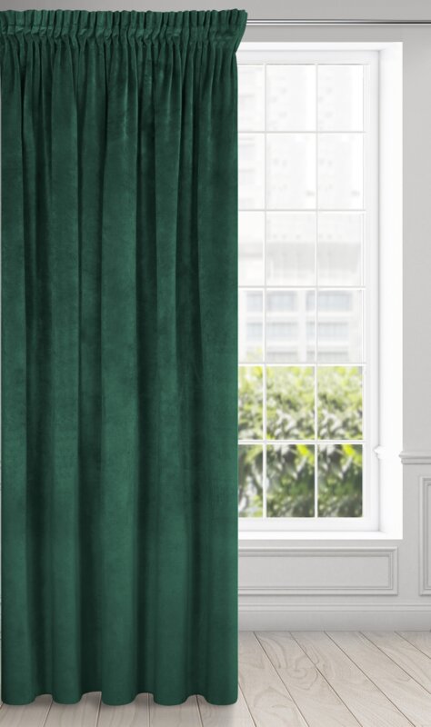 Zasłona gotowa Villa ciemnozielona 140 x 270 cm – zaciemniająca i stylowa