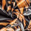 Zasłona gotowa Zoja czarna 140 X 270 cm – welwetowy wzór liści