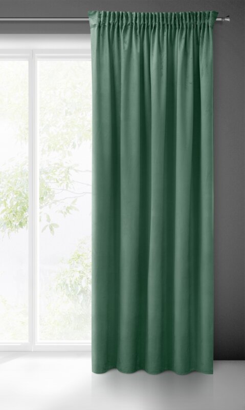 Zasłona gotowa Sibel miętowa 140 x 270 cm – wprowadza świeżość