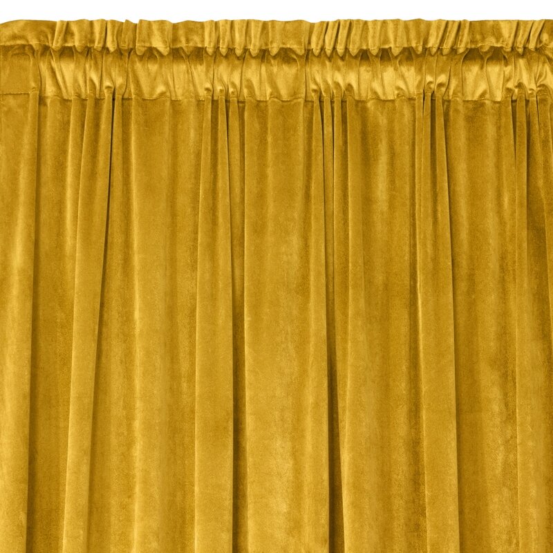 Zasłona gotowa musztardowa 140 x 270 cm – wprowadza przytulność