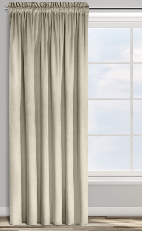 Zasłona gotowa D91 Rosa beżowa 135 X 300 CM – miękka w dotyku