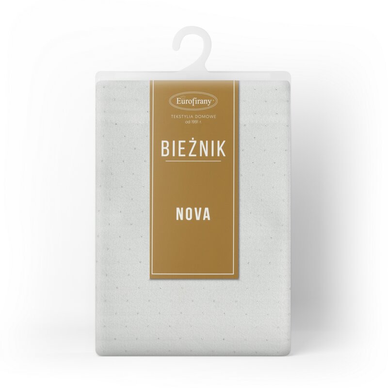 Obrus Ellen biały 40 x 140 cm – doda blasku stołowi