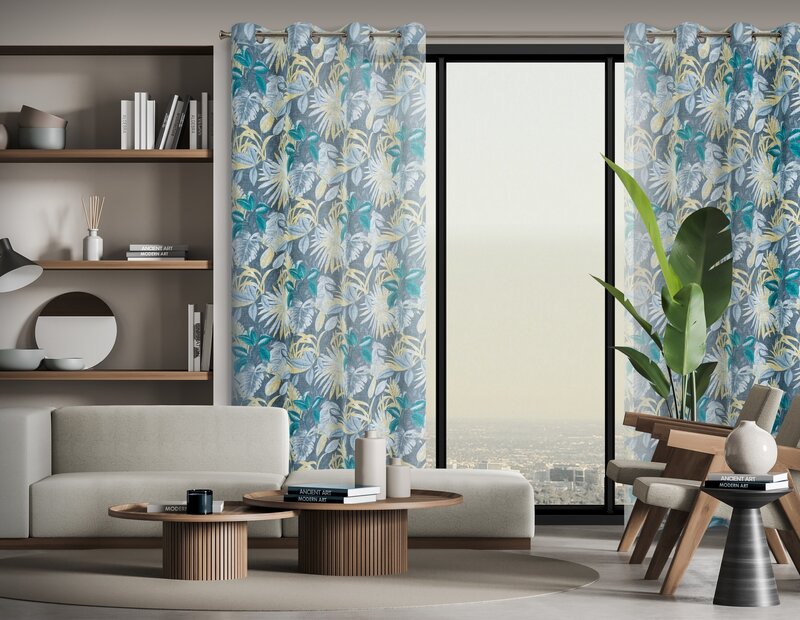 Zasłona gotowa Lena turkusowa 140 x 250 cm – wprowadza świeżość