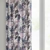 Zasłona gotowa Lilia na taśmie biała 140 X 270 cm – z kwiatowym nadrukiem