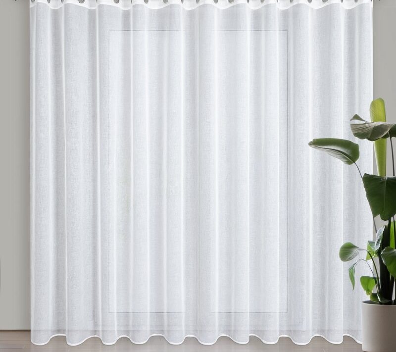 Firana gotowa Lana biała 350 X 250 cm – rozjaśnia wnętrze