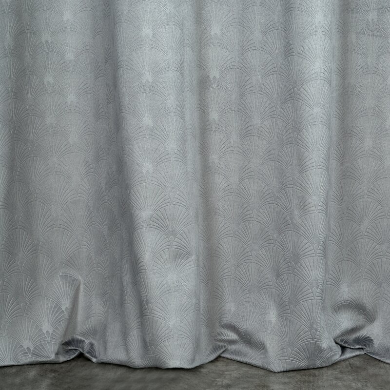 Zasłona gotowa welwet stalowa 140 x 250 cm – zaciemnia pomieszczenie