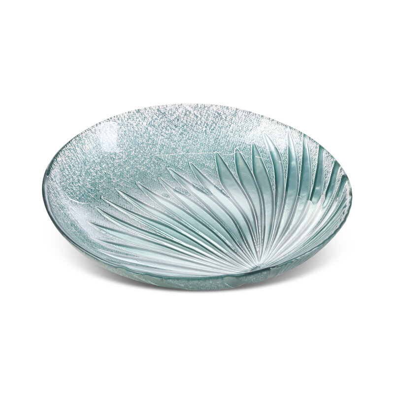 Patera szklana Bena miętowa fi 23 x 4 cm – doda wnętrzu lekkości