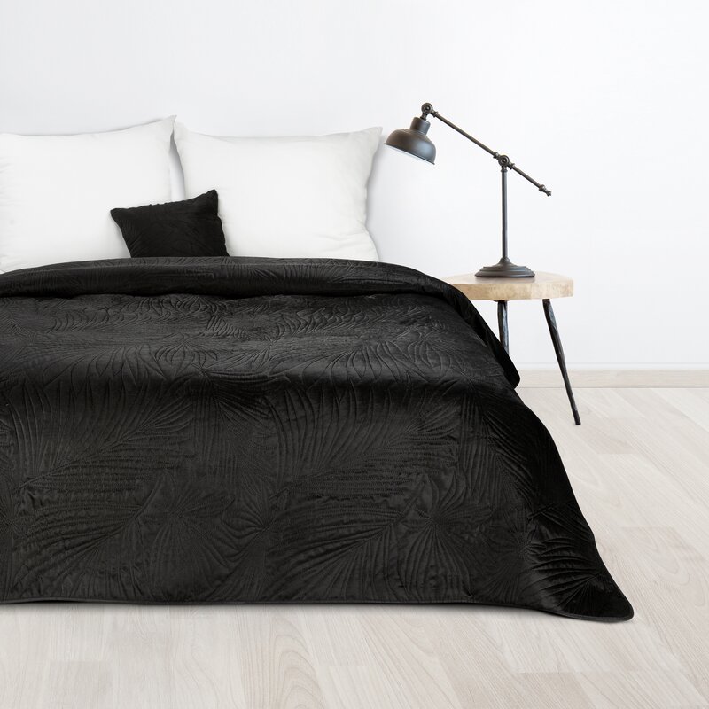 Narzuta Velvet D91 czarna 170 x 210 cm – otuli luksusem