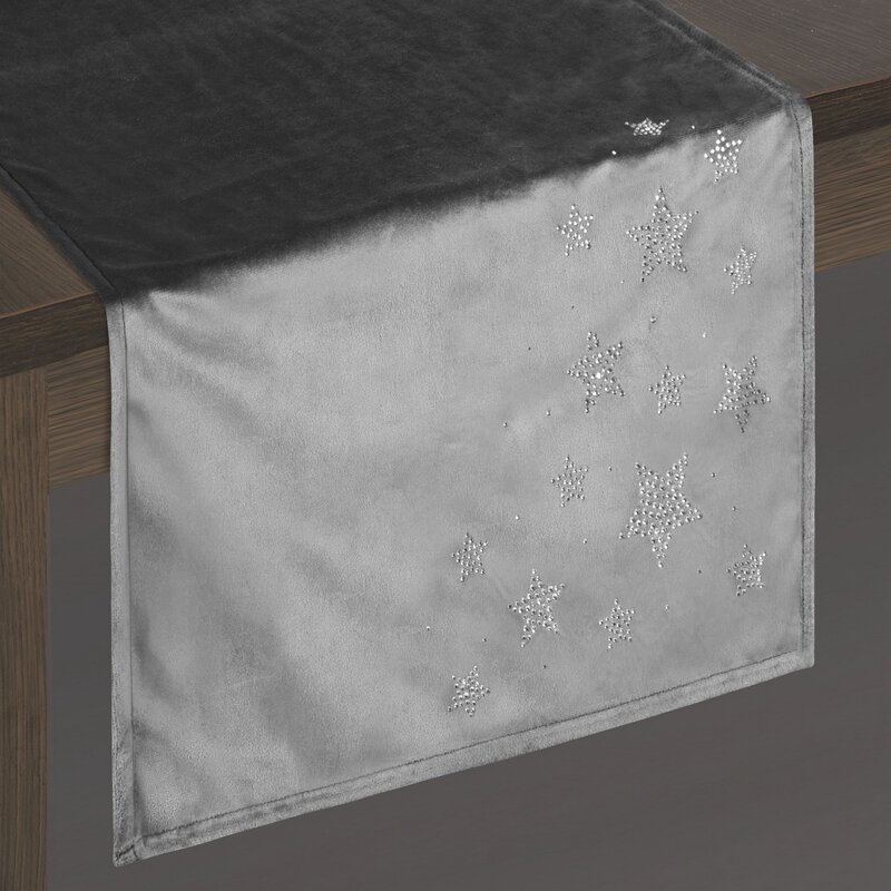 OBRUS DALIA 40 X 140 CM SREBRNY CHO/DALIA/SRE/ŚW 40X140