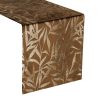 Obrus błyszczący brązowy 35 x 140 cm – łatwy w czyszczeniu