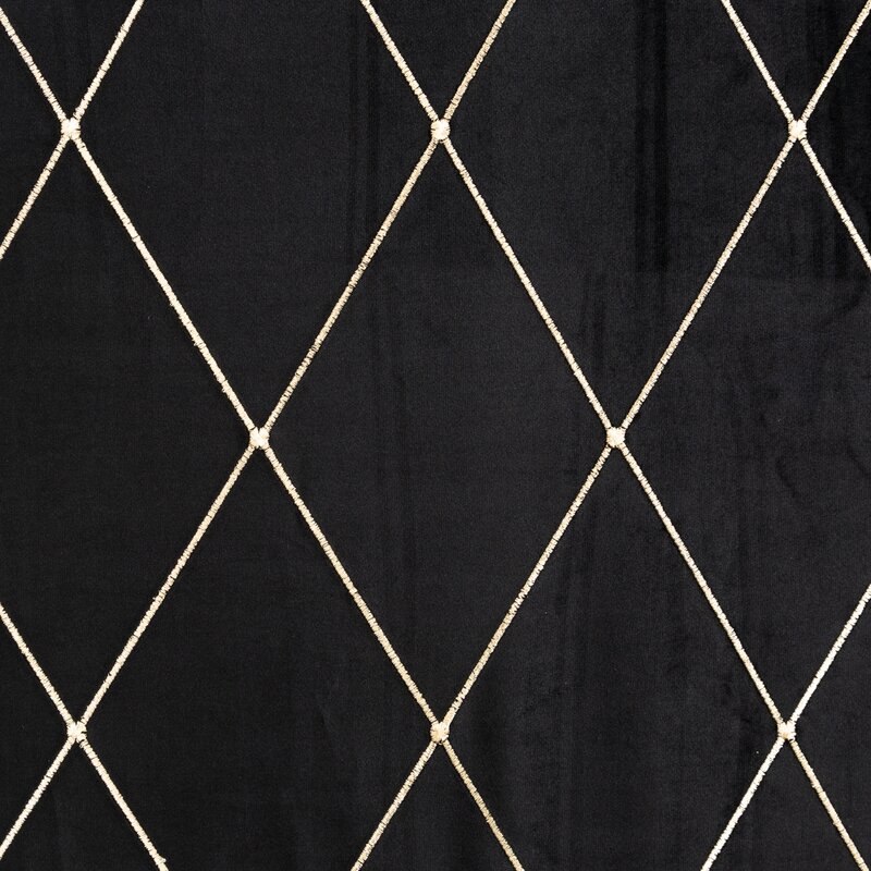 Zasłona gotowa Pierre Cardin Margo czarna 140 X 250 cm – z aksamitnego welwetu