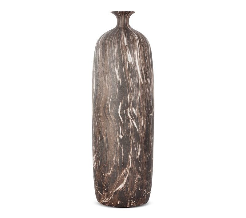 Wazon ceramiczny Marika brązowy o 13 x 52 cm – na suszone kwiaty