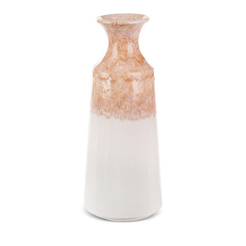 Wazon ceramiczny Ruben kremowy 16 x 40 cm – do dekoracji wnętrz