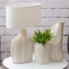 Wazon ceramiczny Liza kremowy 20 x 53 cm – na suszone kwiaty