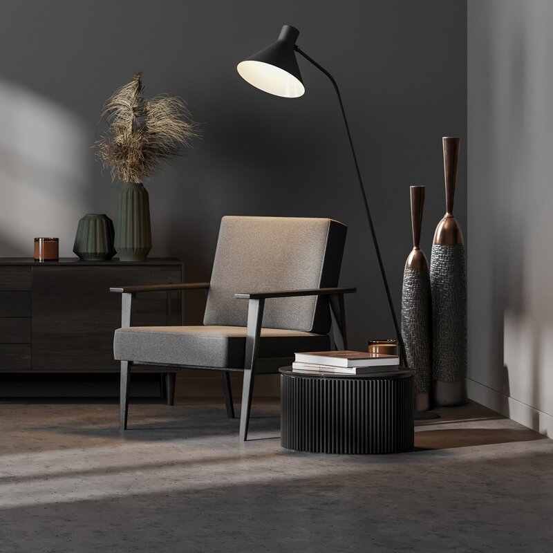 Wazon ceramiczny Morena stalowy fi 16 x 24 cm – na suche kompozycje