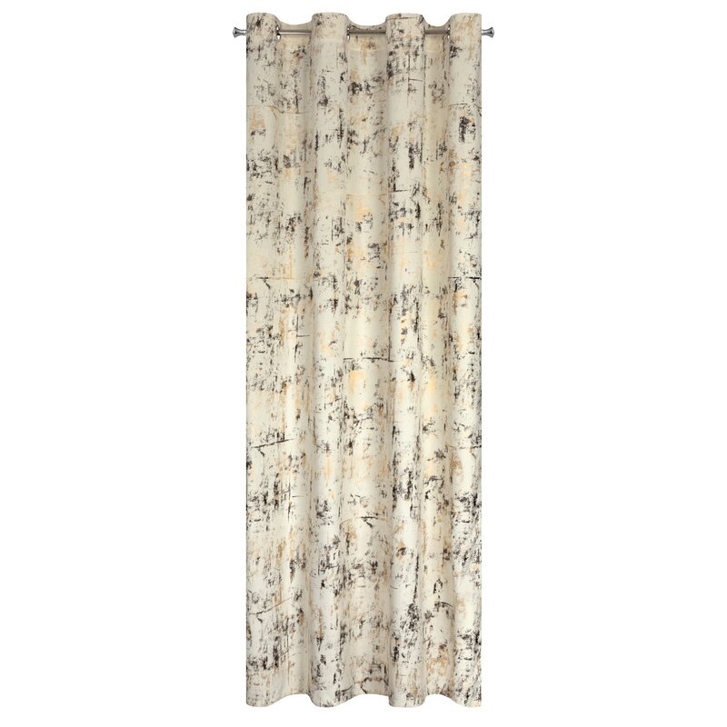 Zasłona gotowa welwetowa kremowa 140 x 250 cm – zaciemnia pomieszczenie