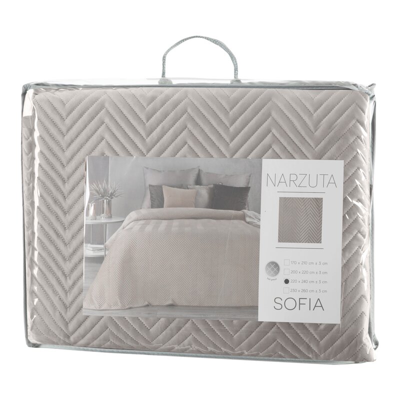 Narzuta Sofia beżowa 70 X 160 cm – miękka i przytulna