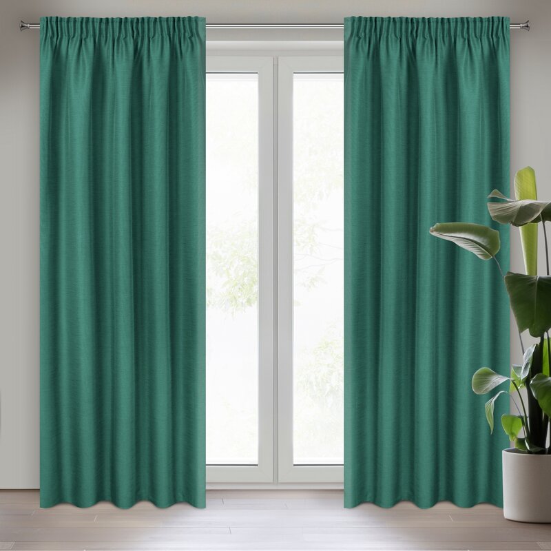 Zasłona gotowa Style zielona 140 X 270 CM – tworzy przytulny nastrój