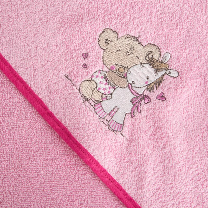 RĘCZNIK DZIECIĘCY BABY43 100 X 100 CM RÓŻOWY