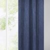 Zasłona gotowa Rossie granatowa 140 x 250 cm – zaciemniająca sypialnię
