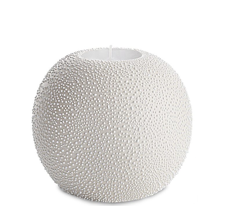 Świecznik ceramiczny kremowy fi 9 x 8 cm – do wnętrz
