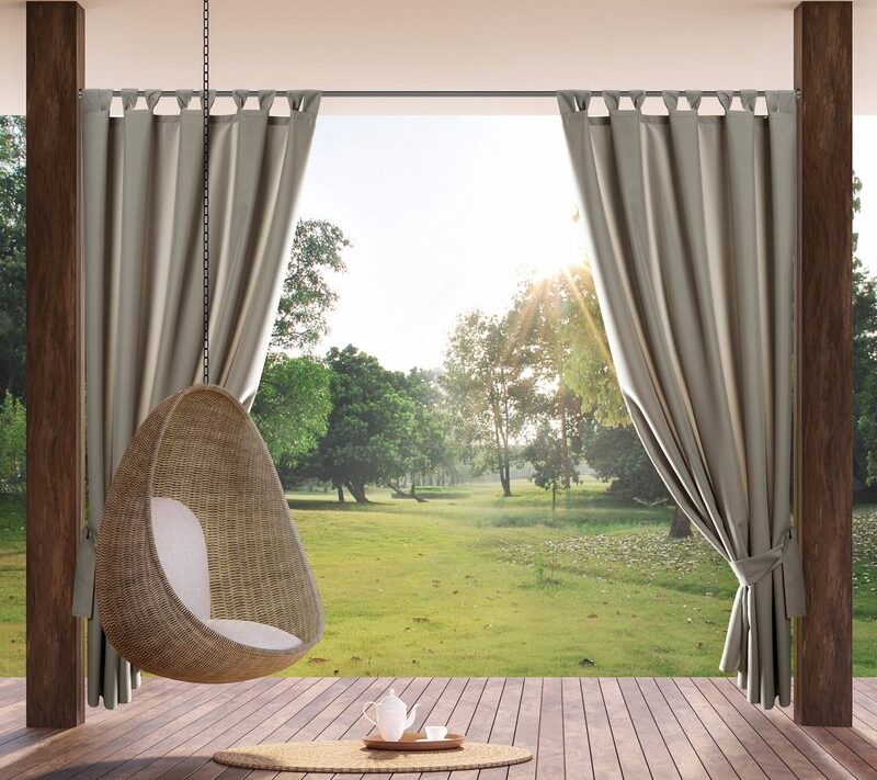 Zasłona gotowa Garden beżowa 155 X 260 CM – zapewnia cień i prywatność